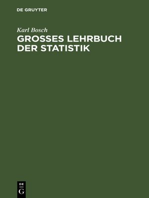 cover image of Großes Lehrbuch der Statistik